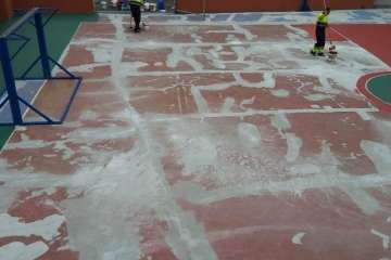  Hornos del Rey presume de una cancha deportiva remozada (Foto TA)